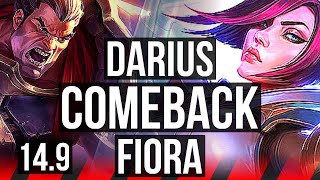 DARIUS vs FIORA (TOP) | Comeback, 600+ games | NA Master | 14.9