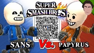 Sans ضد Papyrus - رموز QR لمواجهات مقاتلي Mii المخصصين screenshot 2