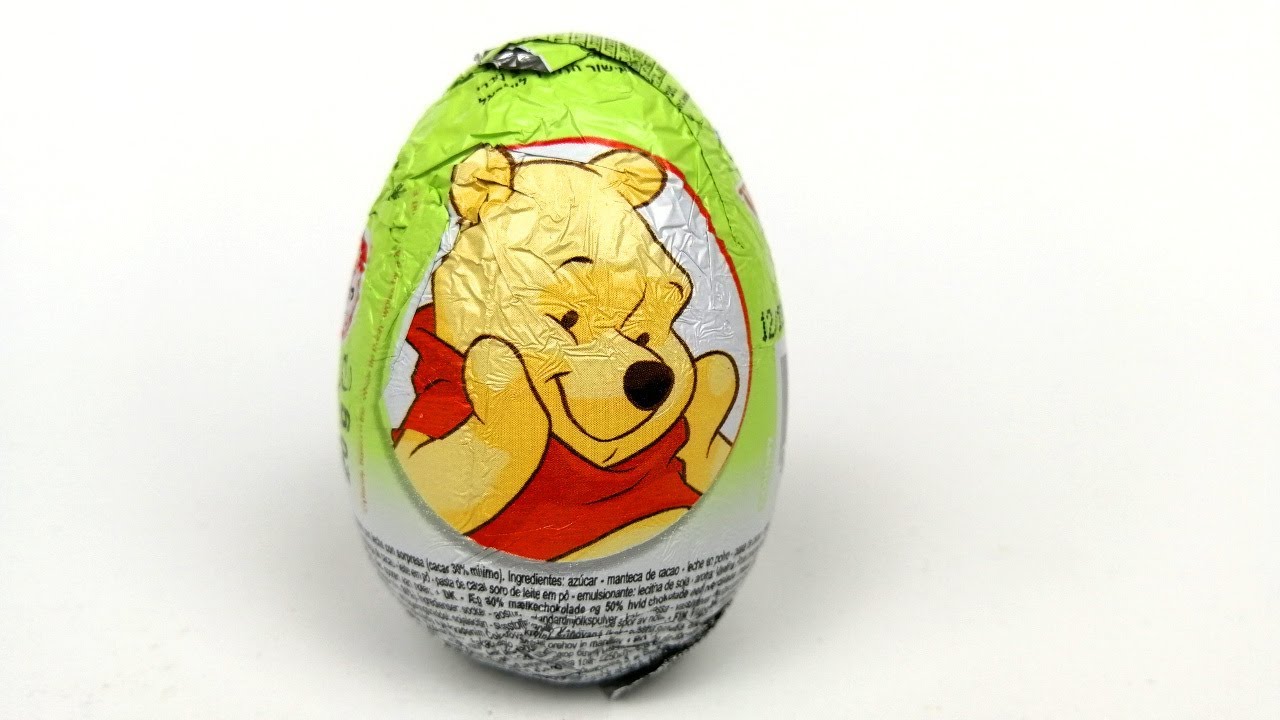 Winnie the Pooh Bear Kinder Surprise Egg zaini Kindr Egg - YouTube.