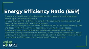 Energy Efficient Ratio EER - Value Controls Glossary of HVAC terms