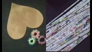 Diy Beautiful Heart Basket From Newspaper | Best out of Waste screenshot 5