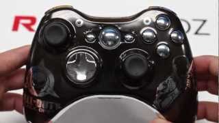 "BLACK OPS 2 CHROME PREMIUM" XBOX 360 MODDED CONTROLLER