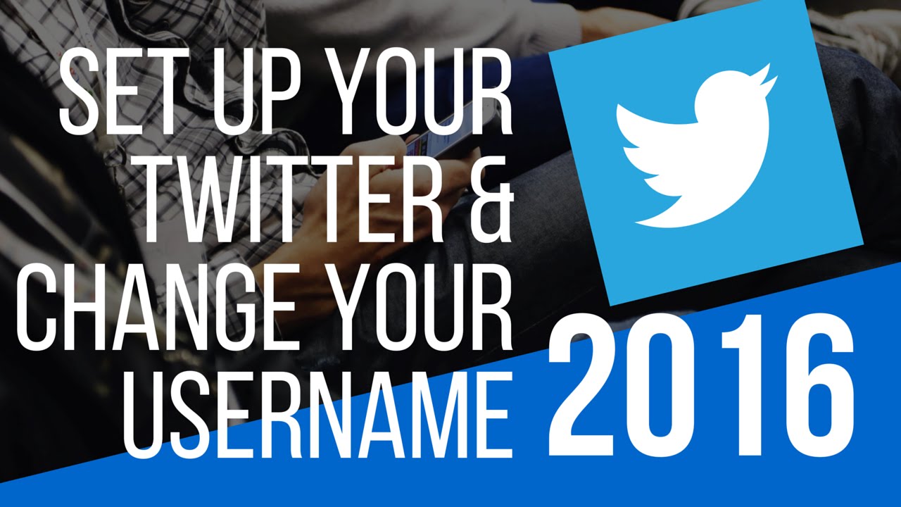 How to set up your new twitter account and change your username