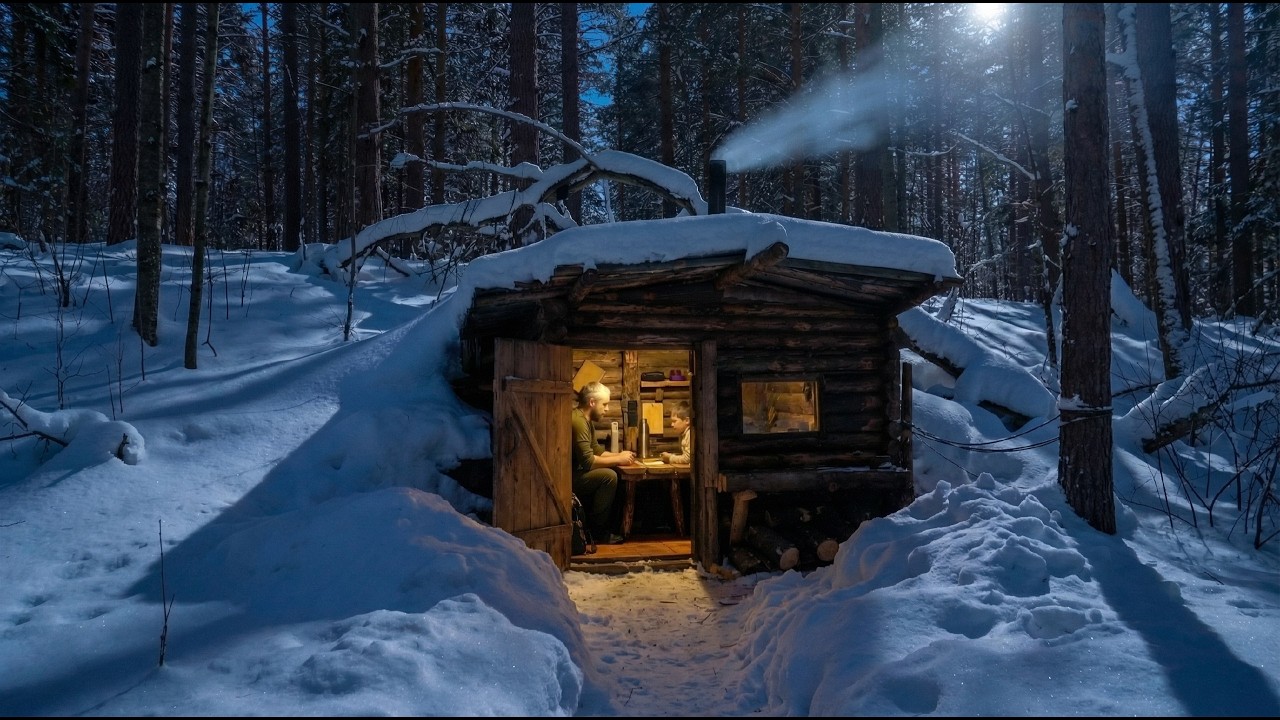 24 hours in a dugout at -25°C | COLD outside, WARM inside.