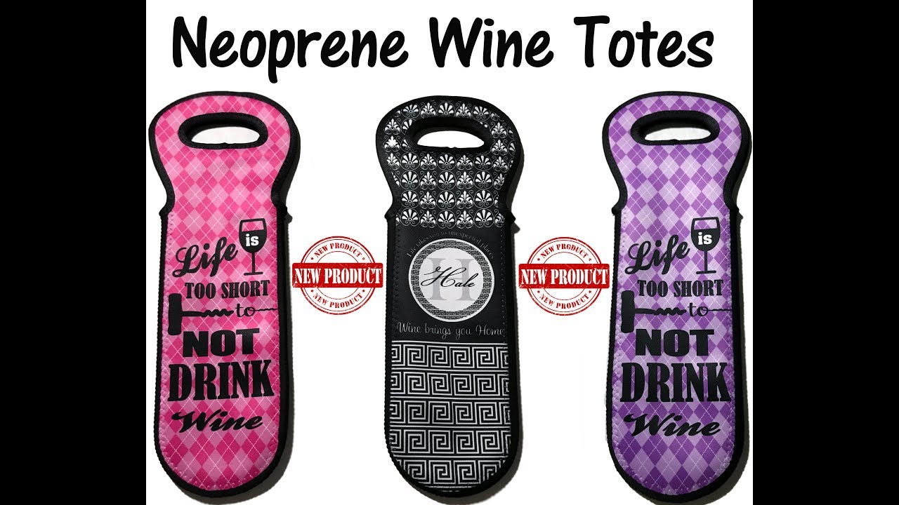 Sublimation Blanks Wine Carrier Tote Bag Portable Neoprene Wine