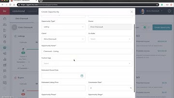 How to Create an Opportunity in Command