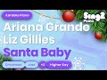 Santa Baby Ariana Grande Liz Gillies Higher Key Karaoke Piano mp3
