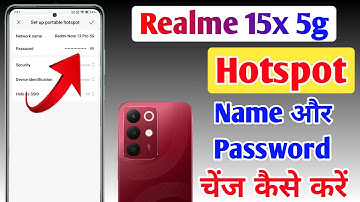 Realme 15x 5g me hotspot name password kaise change kare/ Hotspot setting in Realme 15x