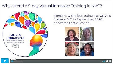 Why attend a 9 day Virtual Intensive Training in Nonviolent Communication?