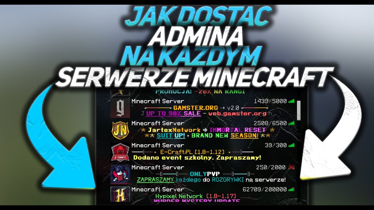 Minecraft Jak Zarejestrować Się Na Serwerze JAK DOSTAĆ ADMINA NA KAŻDYM SERWERZE MINECRAFT - YouTube