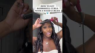 Master bombshell curls with this foolproof wand technique! #howtocurlhair