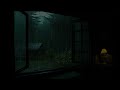 Soft Rain Against Window with Relaxing Forest View for Calm Nights
