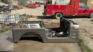 2003–2006 Jeep Wrangler TJ Tub – PJC Khaki – A+ Rust Free Body – Clean Colorado Tub