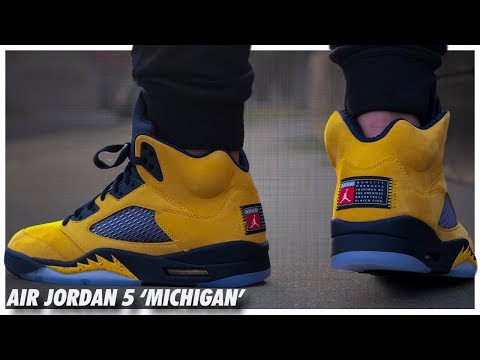 michigan jordans 5