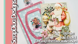 Vintage Christmas Folio Tutorial featuring @ScrapDiva29 New 5x7 Folio 