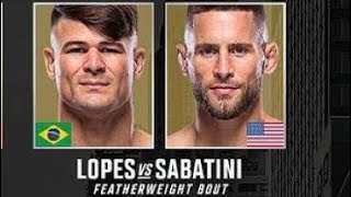 Diego Lopes vs. Pat Sabatini walkouts and intros.