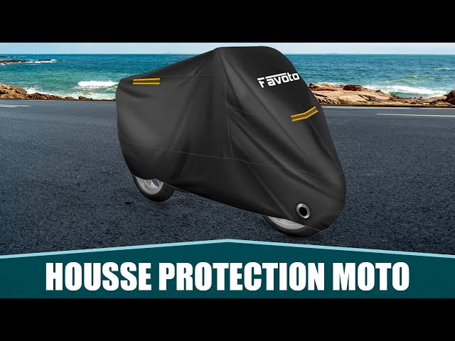 Housse Protection Moto 245x105x160cm Noire - Couverture Oxford 210D Imperméable Avec Réfléchissants