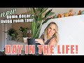 MINI LIVING ROOM TOUR + VISITING OUR OLD HOME! / Day In The Life / Caitlyn Neier