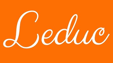 Learn how to Write the Name Leduc Signature Style in Cursive Writing
