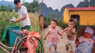 Tung used his bicycle to pick up scraps and bottles to support his three young children