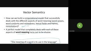 Vectors Semantics