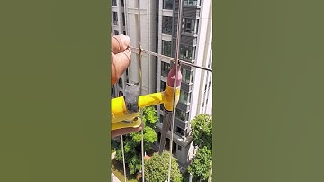 Installation process of balcony solid core anti theft net #easy #smartwork #short #fpyシviral