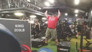 225lb Log Press x2. Close Grip Incline Press 220lb x8 All Reps Paused. Not To Failure.