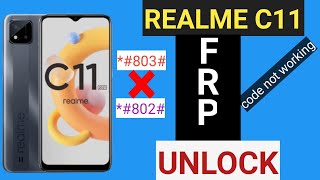 Realme c11 frp  bypass code not working.