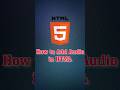 How to Add Audio in HTML | HTML audio Tag with Example
