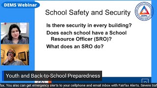 Preparing Youth for Emergencies: Back-to-School Safety - DEMS Monthly Webinar (August)