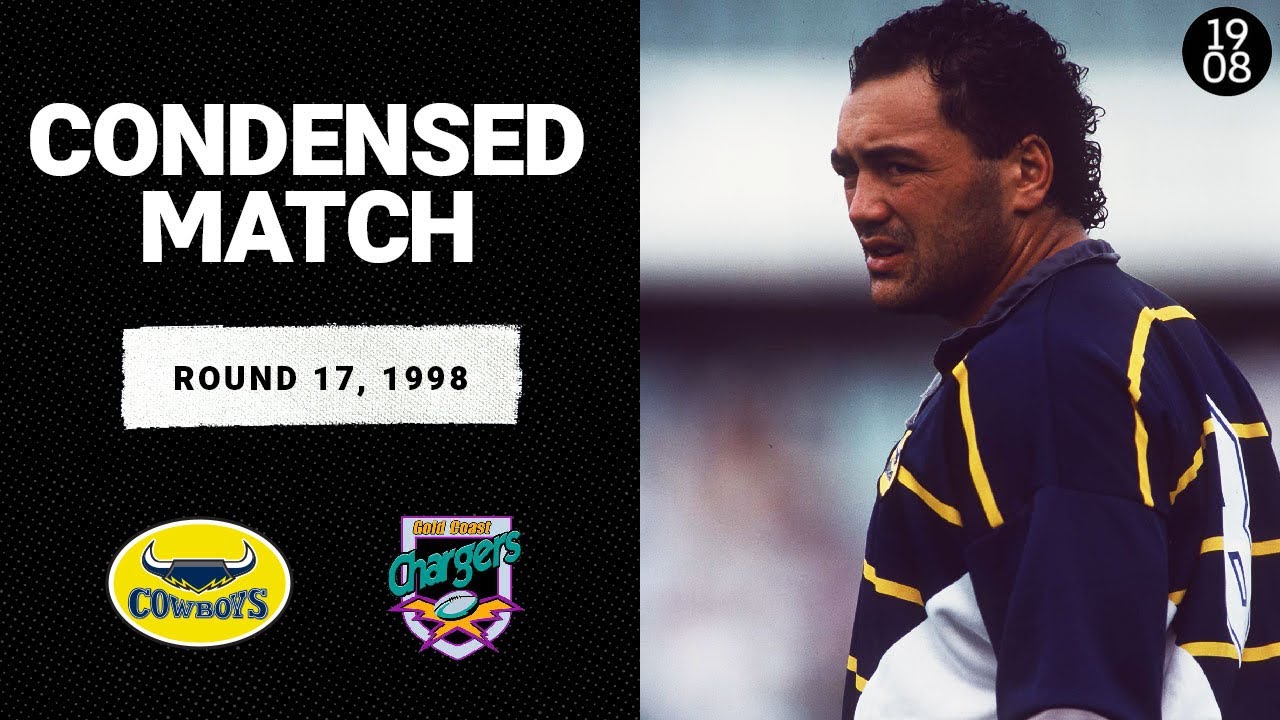 North Queensland Cowboys vs. Gold Coast Chargers | Round 17, 1998 | Condensed Match | NRL Throwback