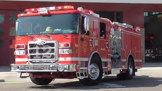 Long Beach Fire Dept. *NEW* Engine 12 & Rescue 12 Responding 2/20/2025