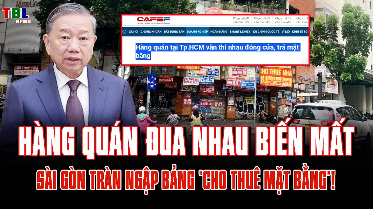 HÀNG QUÁN đua nhau BIẾN MẤT: Sài Gòn TRÀN NGẬP bảng “CHO THUÊ MẶT BẰNG”!