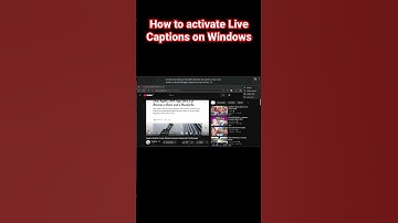 How to activate Live Captions on windows #shorterisbetter