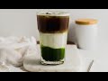 Learn How to Make Beautiful Layered Matcha Espresso Coffee Drink
