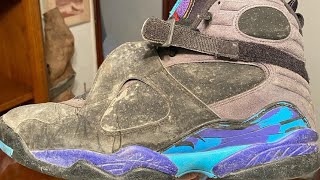 Cleaning The Dirtiest Air Jordan 8 Aquas Ever