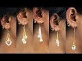 5 easy Pearl Earring Design | DIY | 5 min Craft | Hand made jewelry | Art with Creativity