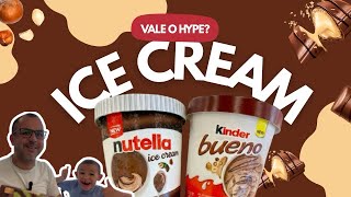 EXPERIMENTAMOS OS NOVOS SORVETES KINDER BUENO E NUTELLA! Com o Pedro 🍦