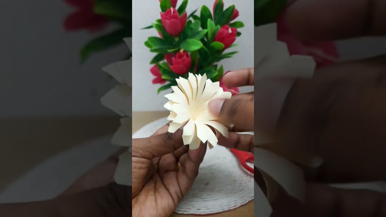 "paper flower blooming with creativity "# paper craft