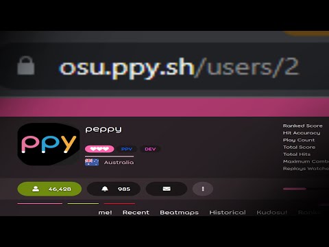 peppy wasn't the first osu! account....