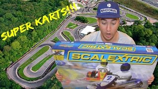 Scalextric Super Karts Go Kart 1:32 Scale Slot Car Race Set C1334T