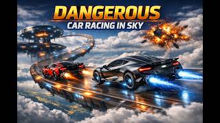 DANGEROUS CAR RACING IN SKY 🔥 | Futuristic Flying Cars | 4K Ultra Realistic Gameplay screenshot 4