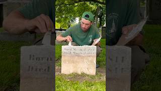 Repairing Mother and Child’s Gravestone From The 1800s #cemetery #grave #forgotten #shorts
