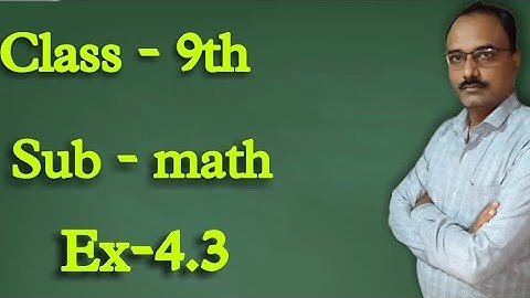 Linear equations in two variables Class 9|| Exercise 4.3 Full exercise