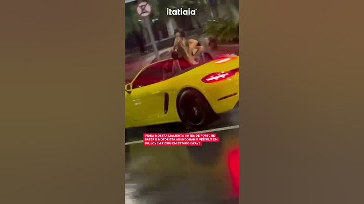 VÍDEO MOSTRA MOMENTO ANTES DE PORSCHE BATER E DEIXAR PASSAGEIRA EM ESTADO GRAVE EM BH