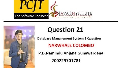 Data Base Task 21 | Maximum Value and Minimum Value| 1st Year | Java Institute | Namindu Anjana