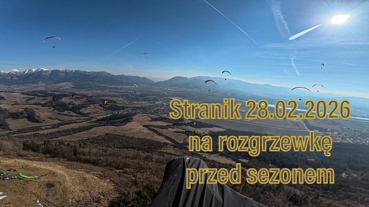 Stranik - Paralotnia 28.02.2025 - całe pipkanie przy górce