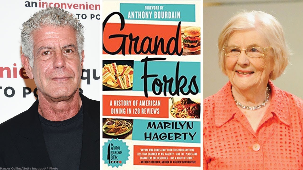 newspaper mockup Bourdain published book with writer mocked for Olive Garden review