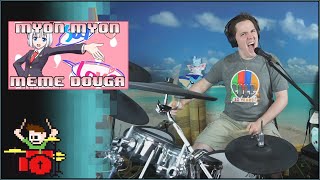 Myon Myon Meme Douga Comparison On Drums!
