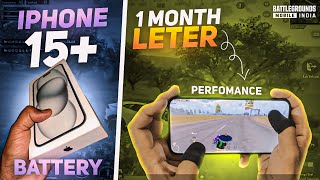 IPHONE 15 PLUS ONE MONTH GAMING REVIEW | IPHONE 15 PLUS FOR GAMING BGMI/PUBG | IPHONE 15 HANDCAM 🔥 screenshot 1
